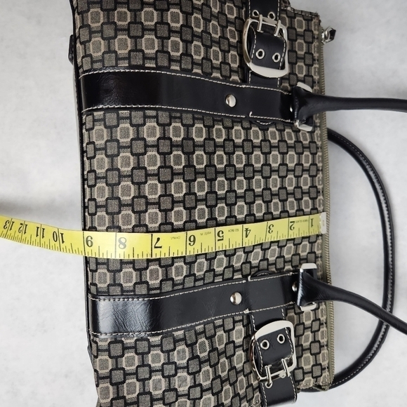 Purse Handbag Y2K Shoulder bag Tan Black color Buckles NINE WEST - Picture 9 of 15